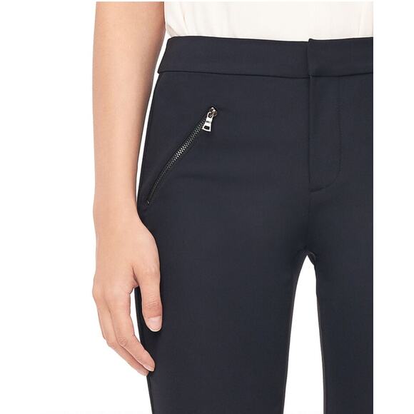 Rebecca Taylor NWT Ava Straight Leg Trouser Pant Side Zippers in Navy // 00 - Picture 4 of 15